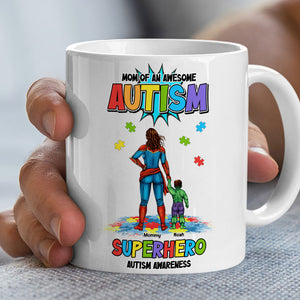 Personalized Gifts For Superhero Autism Mom Coffee Mug 02huti050325pa - Coffee Mug - GoDuckee