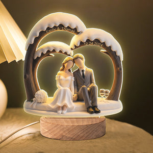 Wedding Couple Led Light - Personalized Gifts For Couple 03pati260825 - Led Night Light - GoDuckee