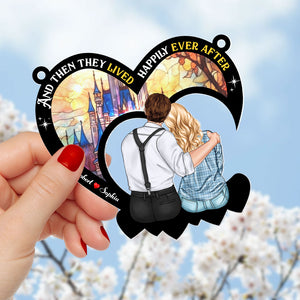 Personalized Gifts For Couple Suncatcher Window Hanging Ornament 01HTTI240524TM - Ornaments - GoDuckee