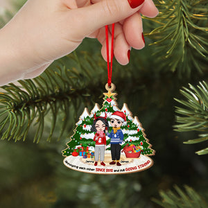 Annoying Each Other, Couple Gift, Personalized Wood Ornament, Christmas Tree Couple Ornament, Christmas Gift - Ornament - GoDuckee