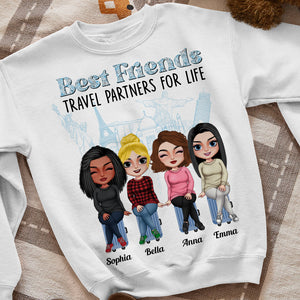 Best Friends Travel Partners For Life, Personalized Shirt, Gifts For Best Friends - Shirts - GoDuckee
