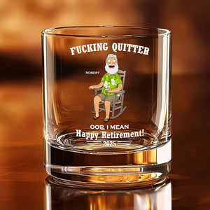 Personalized Gifts For Retirement Whiskey Glass 05huti270225pa - Whiskey Glass - GoDuckee