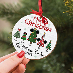 Merry Christmas, Gift For Family, Personalized Wood Ornament, Christmas Tree Ornament, Christmas Gift 01HTTI061123 - Ornament - GoDuckee