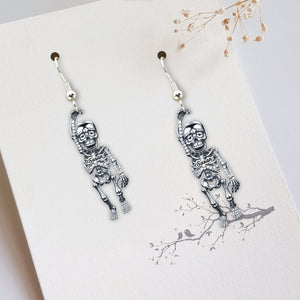 Funny Tired Skeleton Earrings - Personalized Gifts For Exhausted Humans 04qhti240625 - Earrings - GoDuckee