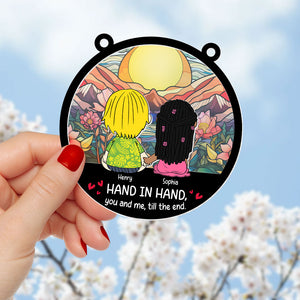 Personalized Gifts For Couple Suncatcher Ornament 02toti171224hg - Ornament - GoDuckee