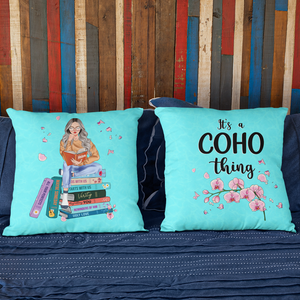 Girl Reading Book 01HUDT070323TM Personalized Square Pillow Gift - Pillow - GoDuckee