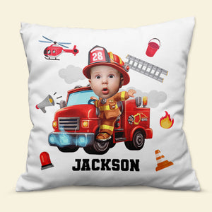 Custom Photo Gifts For Kid Firefighter Pillow 04ohti061224 - Pillow - GoDuckee