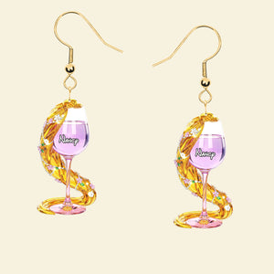 Drink Princess Earrings - Personalized Gifts For Her 02nati280625 - Earrings - GoDuckee