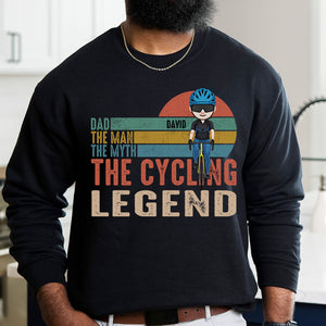 Cycling Dad The Man The Myth The Legend Personalized Shirt, Gift For Dad, Father's Day Gift - Shirts - GoDuckee