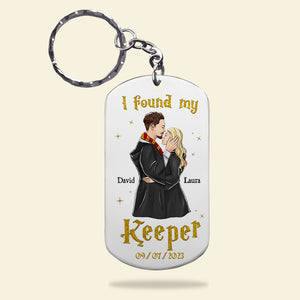 I Found My Keeper, Couple Gift, Personalized Keychain, Wizard Couple Stainless Keychain 02HTTI310723TM - Keychains - GoDuckee