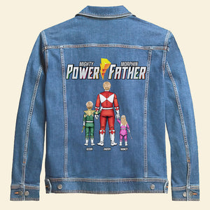 Power Father Denim Jacket - Personalized Gifts For Dad 03huti170525 - Denim Jacket - GoDuckee