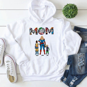 Our Super Hero Mom, Gift For Mom, Personalized Shirt, Super Mom And Kids Shirt 04OHTI131223TM - Shirts - GoDuckee