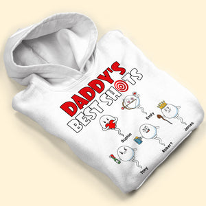 Daddy's Best Shots Personalized Shirts, Gift For Dad, Funny Sperm Shirt - Shirts - GoDuckee
