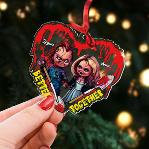 Better Together, Couple Gift, Personalized Acrylic Ornament, Horror Couple Ornament, Christmas Gift 06OHTI251023 - Ornament - GoDuckee