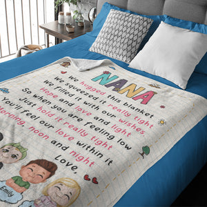 Personalized Gifts For Grandma Blanket Love Grandma Morning Noon And Night - Blankets - GoDuckee