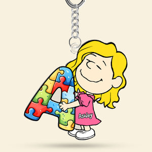 Personalized Gifts For Autism Awareness Keychain 03kati190225hg - Keychains - GoDuckee