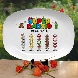 Family's Grill Plate, Gift For Family, Personalized Resin Plate, Grill Game Kids Plate 06DNTI160623 - Resin Plate - GoDuckee