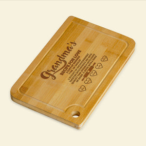 Recipe For Love, Gift For Grandma, Personalized Cutting Board, Love Ingredients Cutting Board - Home Decor - GoDuckee
