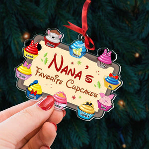 Family's Favorite Cupcakes, Gift For Family, Personalized Acrylic Ornament, Cupcake Kids Ornament, Christmas Gift 04OHTI261023 - Ornament - GoDuckee