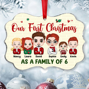 Our First Christmas, Medallion Acrylic Ornament, Gifts For Family - Ornament - GoDuckee