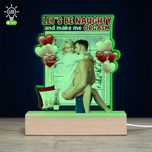 Let's Be Naughty, Couple Gift, Personalized Led Light, Funny Couple Led Light - Led Night Light - GoDuckee