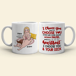 Heartbeat I Choose You, Personalized Coffee Mug, Funny Couple, Gifts For Couple - Coffee Mug - GoDuckee