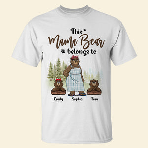 This Mama Bear Belong To, Personalized Shirt, Gift For Mom - Shirts - GoDuckee