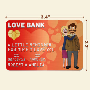 Personalized Gifts For Couple Wallet Card, Unlimited Love Bank 02qhti301224hg - Wallet Card - GoDuckee