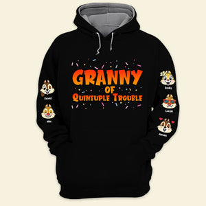 Granny Of Trouble, Gift For Family, Personalized Shirt, Chipmunks Kids Shirt 04OHTI021023 - AOP Products - GoDuckee