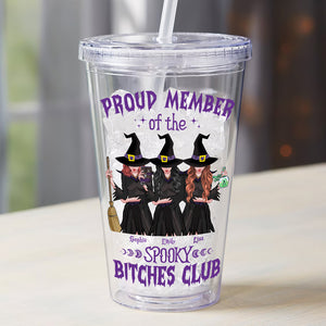 Proud Member Of The Spooky Club, Gift For Besties, Personalized Tumbler, Witches Friends Acrylic Tumbler, Halloween Gift - Tumbler Cup - GoDuckee