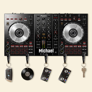 DJ Board Wood Key Hanger - Personalized Gifts For Music Lovers 02hyti291225 - Wood Sign - GoDuckee