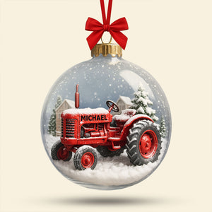Tractor Ornament - Personalized Gifts For Farmers 05toti190825 - Ornament - GoDuckee