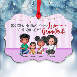 Grandma God Sent Me My Grandkids 02acdt140823hh Medallion Acrylic Ornament - Ornament - GoDuckee