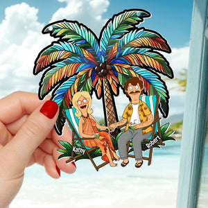 Personalized Gifts For Couple Suncatcher Ornament 01xqti100225pa - Ornament - GoDuckee