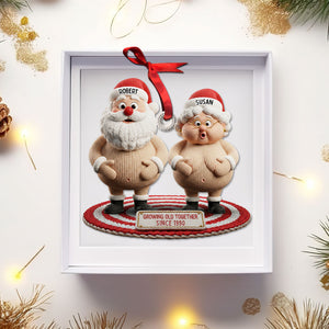 Naughty Old Couple Ornament - Personalized Gifts For Couple 02ohti091025 - Ornament - GoDuckee