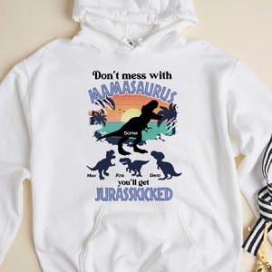 Don't Mess With Mamasaurus 04QHDT170423 Personalized Shirt, Gifts For Mom - Shirts - GoDuckee