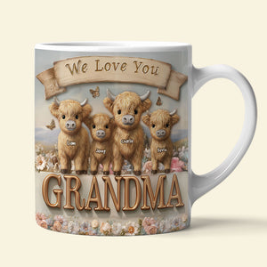 Highland Cow Grandma Mug - Personalized Gifts For Grandma 05tgti140625 - Coffee Mug - GoDuckee