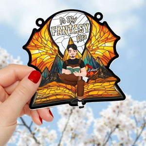 Personalized Gifts For Book Lover Suncatcher Ornament Fantasy Book 015xqti060125pa - Ornament - GoDuckee