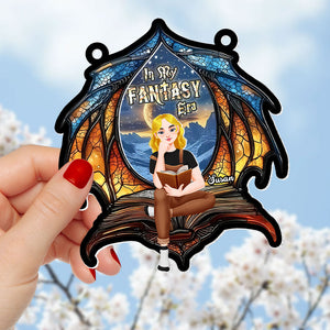 Personalized Gifts For Book Lover Suncatcher Ornament Fantasy Book 014xqti060125pa - Ornament - GoDuckee