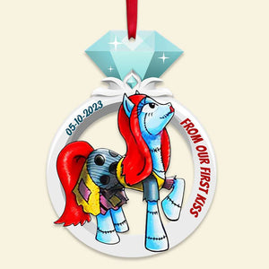 From Our First Kiss, Set Of 2 Personalized Ornaments For Couple, Christmas Gift, Anniversary Gift Ideas 01OHTI251023 - Ornament - GoDuckee