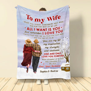 To My Wife, Gift For Her, Personalized Blanket, Old Couple Blanket, Couple Gift - Blanket - GoDuckee