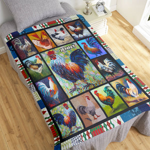 Personalized Gifts For Chicken Lover Blanket, Rooster Art 04qhti261224 - Blanket - GoDuckee