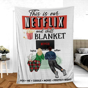 This Is Our Chill Blanket, Couple Gift, Personalized Blanket, Couple Lying Back Blanket 01TOTI150823TM - Blanket - GoDuckee