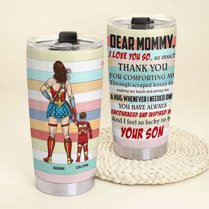 Personalized Gifts For Mom Tumbler Superhero Mom And Kid 01ACTI110325PA - Tumbler Cup - GoDuckee