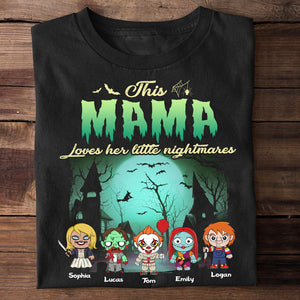 This Mama Loves Her Little Nightmare, Gift For Mom, Personalized Shirt, Spooky Kids Shirt 01NATI170723HA - Shirts - GoDuckee