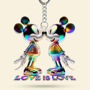 LGBT Mouse Couple Keychain - Personalized Gifts For Couple 03tgti270525 - Keychains - GoDuckee