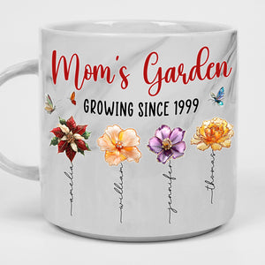 Personalized Gifts For Mom Marble Mug, Flower Garden 04tgti250325 - Marble Mug - GoDuckee