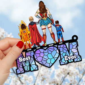 Personalized Gifts For Mom Suncatcher Window Hanging Ornament 02ohti240424pa Mother's Day - Ornaments - GoDuckee