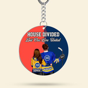 Personalized Gifts For Hockey Couple Keychain 04huti240125 - Keychains - GoDuckee