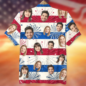 Custom Face Photo Personalized Hawaiian Shirt, Gift For Family - Hawaiian Shirts - GoDuckee